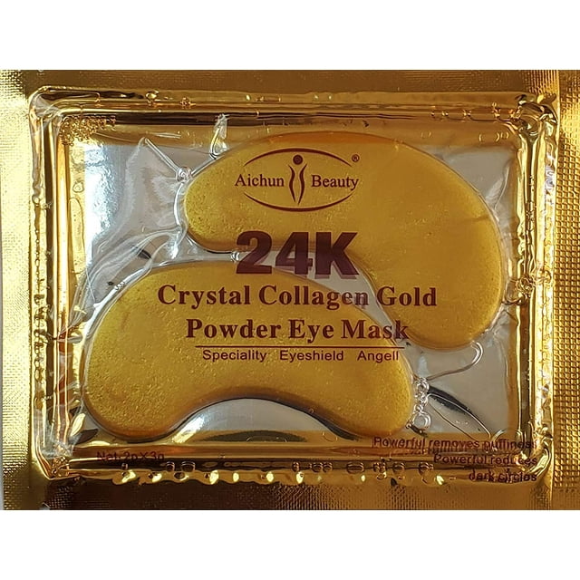 Máscara de ojos AICHUN BEAUTY Crystal en polvo de oro de 24 quilates en gel con colágeno
