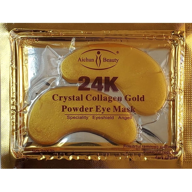 Máscara de ojos AICHUN BEAUTY Crystal en polvo de oro de 24 quilates en gel con colágeno