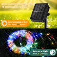 thumbnail image 2 of Solar Luces de Cuerda 39 Pies Impermeables IP65 Luces Exteriores LED de Cobre Luces de Cadena de Hadas para Fiesta Jardín Patio Hogar Boda Navidad Halloween Decoración de Árbol de Vacaciones Iluminac, 2 of 9