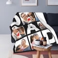 thumbnail image 3 of AISENIN Personalized Fathers Day Birthday Gifts for Dad Custom Throw Photo Blanket Customized Picture Gifts for Men, Grandpa, Dad, Father in Law, 3 of 5