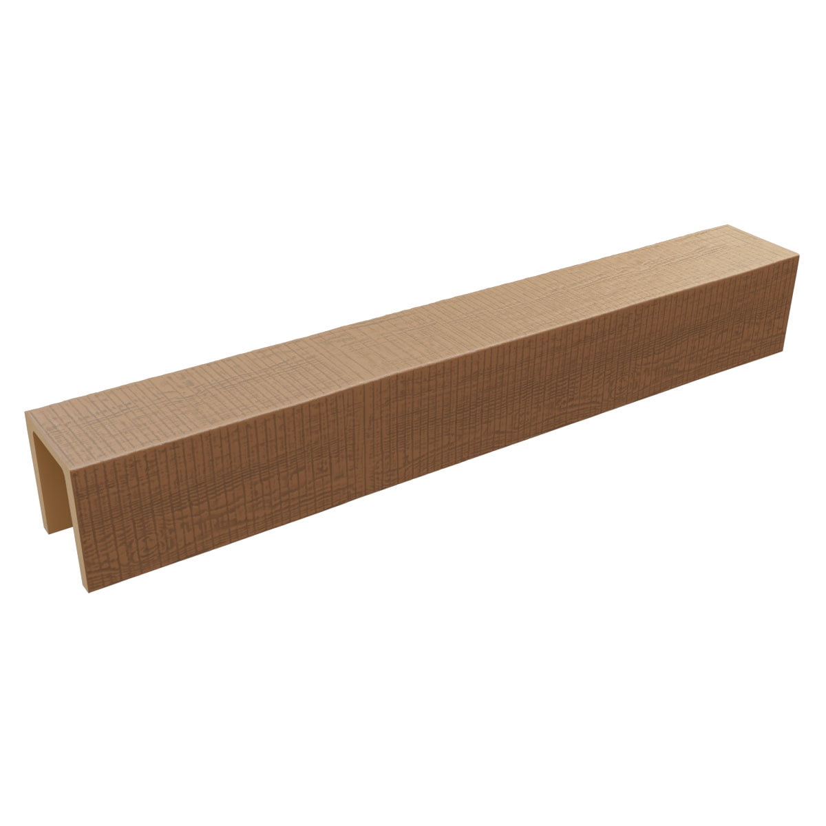 Ekena Millwork 5 1/2"W x 5 1/2"H x 192"L 3-Sided (U-Beam) Resawn Rip HeritageTimber Faux Wood Ceiling Beam, Natural White Oak