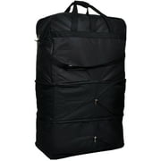 30 Rolling Wheeled Duffle Bag Spinner Suitcase Luggage Expandable (30 Inch, Black)