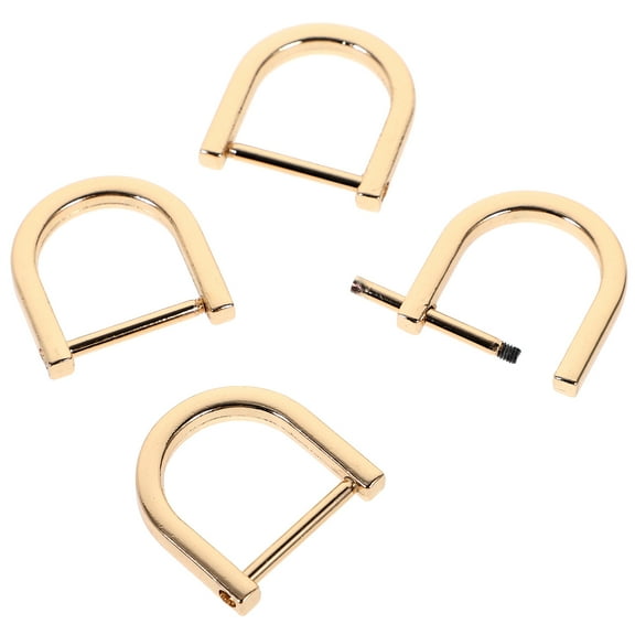 4PCS Metal D Ring Luggage Accessories Shoulder Strap Semi- Circular D Ring For Bags DIY Craft Accessories Golden
