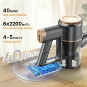 YOMA Cordless Stick Vacuum Cleaner,Lightweight Self-standing Vacuum for Home Pet Hair Carpet Hardwood Floor