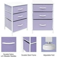 thumbnail image 4 of Sorbus Nightstand 3-Drawer Shelf Storage - Bedside Furniture End Table Chest Purple, 4 of 7
