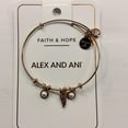 thumbnail image 2 of Alex and Ani Angel Wing & Pearl Multi Charm Bangle Bracelet Shiny Rose Gold One Size, 2 of 3