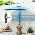thumbnail image 4 of Outsunny 9ft Half Round Outdoor Window Sun Shade w/ 5 Ribs, Light Blue, 4 of 10