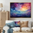 thumbnail image 1 of Designart Grand Art Mural Encadré Ciel, Ciel Coloré Rêves Célestes composition, Art Mural Encadré Ciel, Art Mural Traditionnel Multicolore Encadré Or, Cadre Doré 20x12 Pouces, 1 of 5