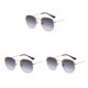 thumbnail image 2 of Gafas de sol cuadradas pequeñas Jumpingount polarizadas Dorado Gradual Gris, 2 of 6