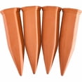thumbnail image 1 of Conos de riego de arcilla, juego de 4 accesorios de riego, botella de plástico de 1 litro o vino, terracota, 1 of 5