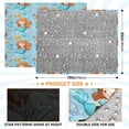 thumbnail image 3 of Camping Blankets Ultralight travel Fluorescent blanket 55*70in Flannel Fabric Ultra-soft Warm and Lightweight Little Mermaids and Seashells, 3 of 8