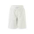 thumbnail image 5 of Zimjoy Men's Corduroy Shorts Loose Elastic Drawstring Bermuda Soft Knee Length Summer Shorts with Large Pockets, White 3XL, 5 of 5