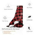 thumbnail image 3 of Rocae Red Buffalo Plaid Print Lightweight and Quick Drying Towels Bath Towels for Body, Sport, Yoga, SPA, Fitness-, 3 of 8