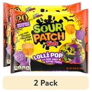(2 pack) Sour Patch Kids Halloween Sweet and Sour 20 Ct Lollipops 10.58 oz. Bag