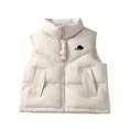 thumbnail image 6 of Hduncf Girls Quilted Puffer Vest, Warm Sleeveless Winter Jacket with Fleece Lining, Casual Outdoor Outerwear for Kids Beige 11-12 Years, 6 of 7