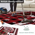 thumbnail image 6 of Fsddascl Christmas Outdoor Rug for Patio/Deck/Porch, Non-Slip Large Area Rug 4 x 6 Ft, Xmas Elk Red Black Plaid Snowflake Indoor Outdoor Rugs Washable Area Rugs, Reversible Camping Rug Carpet Runner, 6 of 9