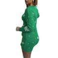 thumbnail image 2 of Seyurigaoka Women Christmas Knitted Dress, Round Collar Close-fitting One-piece, 2 of 5