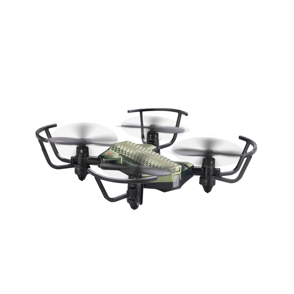 Voyage Aeronautics VA-2080 Compact Micro Drone with LED Head and Tail Lamps, Green, 4 inches, for Ages 8 and Older