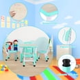 thumbnail image 6 of Pirecart Kids Table & 4 Chairs Set, Height Adjustable Children Activity Table Set for Ages 2-10, Green, 6 of 8