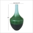 thumbnail image 4 of DecMode 22" Ombre Green Glass Vase, 4 of 8