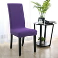 thumbnail image 5 of PiccoCasa 2 Piece Spandex Solid Chair Slipcovers for Dinging Room, Medium Purple, 5 of 6