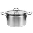 thumbnail image 3 of CRAFTHROU 1Set Silver Pot with Comfortable Grip and Lid Ideal for Preparing Family Meals, 3 of 5