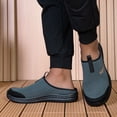 thumbnail image 2 of Men's Backless Slip On Sneakers Walking Shoes Lightweight Close Toes Sandals with Arch Support Breathable Canvas Clogs Gray Size 8.5, 2 of 6