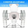 thumbnail image 3 of Raised Toilet Seat with Handles, Width and Height Adjustable Commode Chair for Toilet with Arms and Widen Seat, Up to 400lbs, Raised Toilet Seat for Seniors, Handicap, Pregnant, Fits Any Toilet, 3 of 7