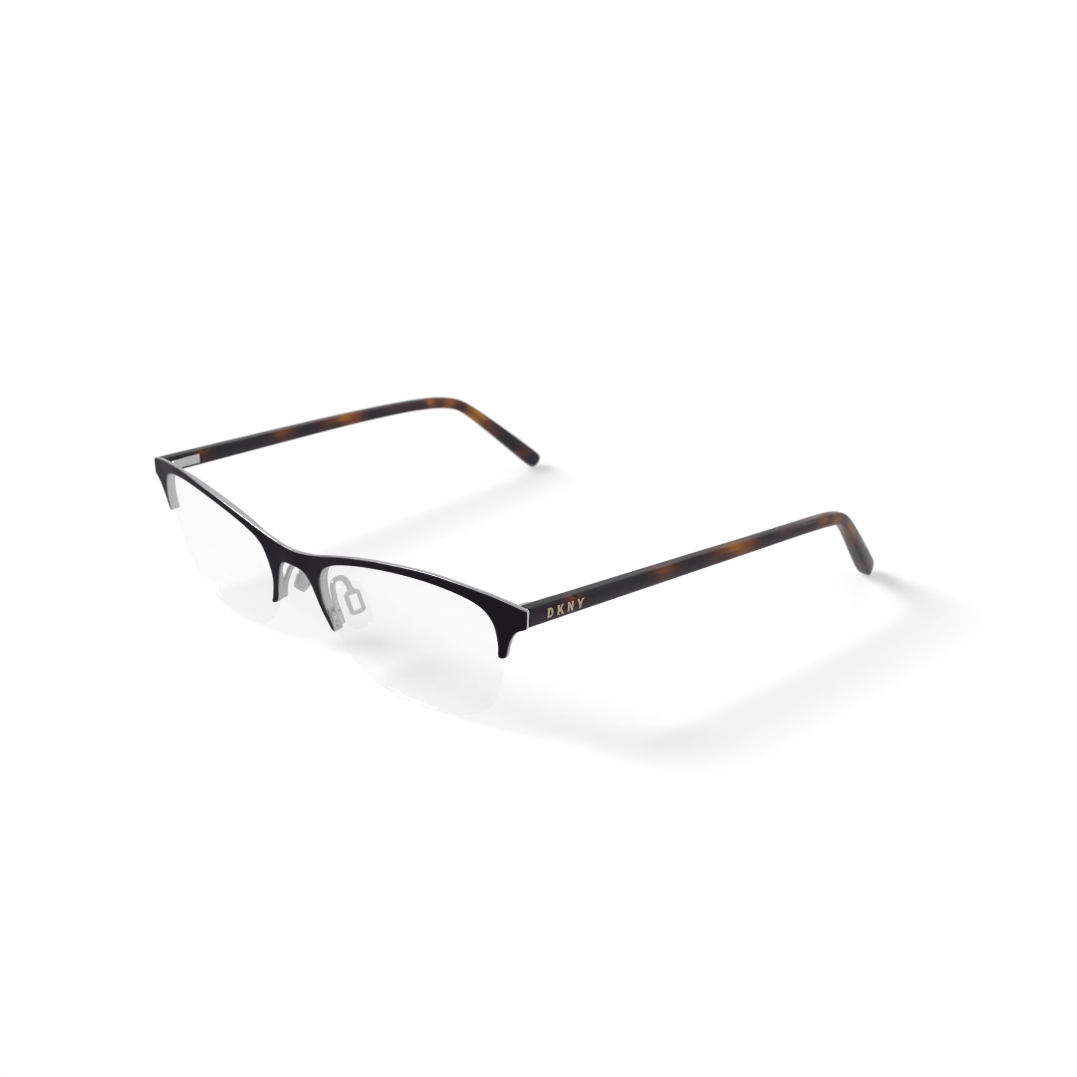 DKNY Women's DK3000 Prescription Eyeglasses with Case, Brown