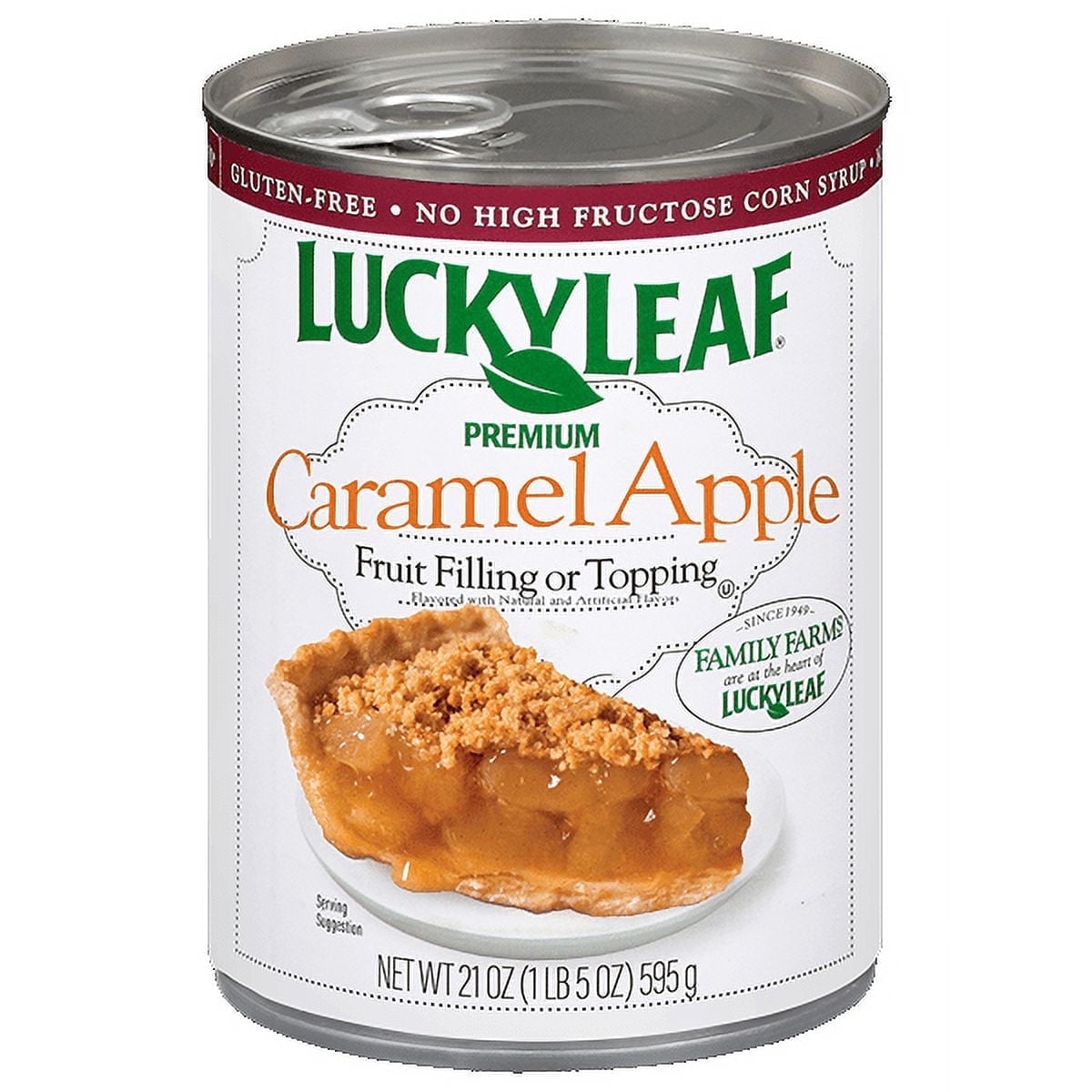 Lucky Leaf Premium Caramel Apple Fruit Filling 21oz Can ( 2 pack )