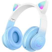 ABCPOW Kids Headphones with Microphone,Wireless Headset Bluetooth 5.3 Foldable 94dB Safe Volume Stereo Adjustable Headband Earphones Over-Ear Wired Headphones for Girls/Boys/Children/School/Tablet