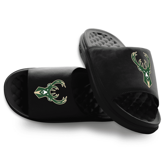 Unisex ISlide Black Milwaukee Bucks Primary Motive Slide Sandals