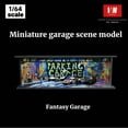 thumbnail image 4 of 1/64 Diorama Diecast Garage Model, 3 Color LED Lighting City Parking Lot Scene Display Case, Brightness Adjustable Showroom Model, 4 of 30
