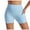 Light Blue, variant on Shapewear for Women High Waist Tummy Control Boyshort Shapewear with Contrast Line Anti Chafing Thigh Shaper M