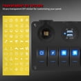 thumbnail image 4 of Panel de interruptores DaierTek de 6 bandas a prueba de agua de 12 V con USB y voltímetro, 4 of 6