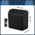 thumbnail image 4 of Unique Bargains Car Trash Can Hanging Car Door Plastic Trash Bin Black 1 Pcs, 4 of 6