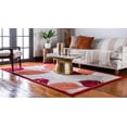thumbnail image 2 of Unique Loom Tapis de Jardin Botanique Extérieur 8' x 10' Rectangle Beige/bourgogne, 2 of 2