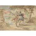 thumbnail image 3 of Johann Jacob Eybelwieser 24x18 Black Modern Framed Museum Art Print Titled - Jacob and the Angel (18th Century), 3 of 5