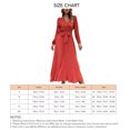 thumbnail image 5 of Ropa de mujer,Vestido largo de mujer Vestido largo plisado en V Vestido plisado Diseñado con precisión, 5 of 5