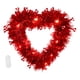 thumbnail image 3 of Corona iluminada con forma de corazón para el Día de San Valentín, adorno decorativo romántico de 11,8x11,8 pulgadas para fiesta de compromiso, , Luz Luz amarilla cálida, 3 of 8