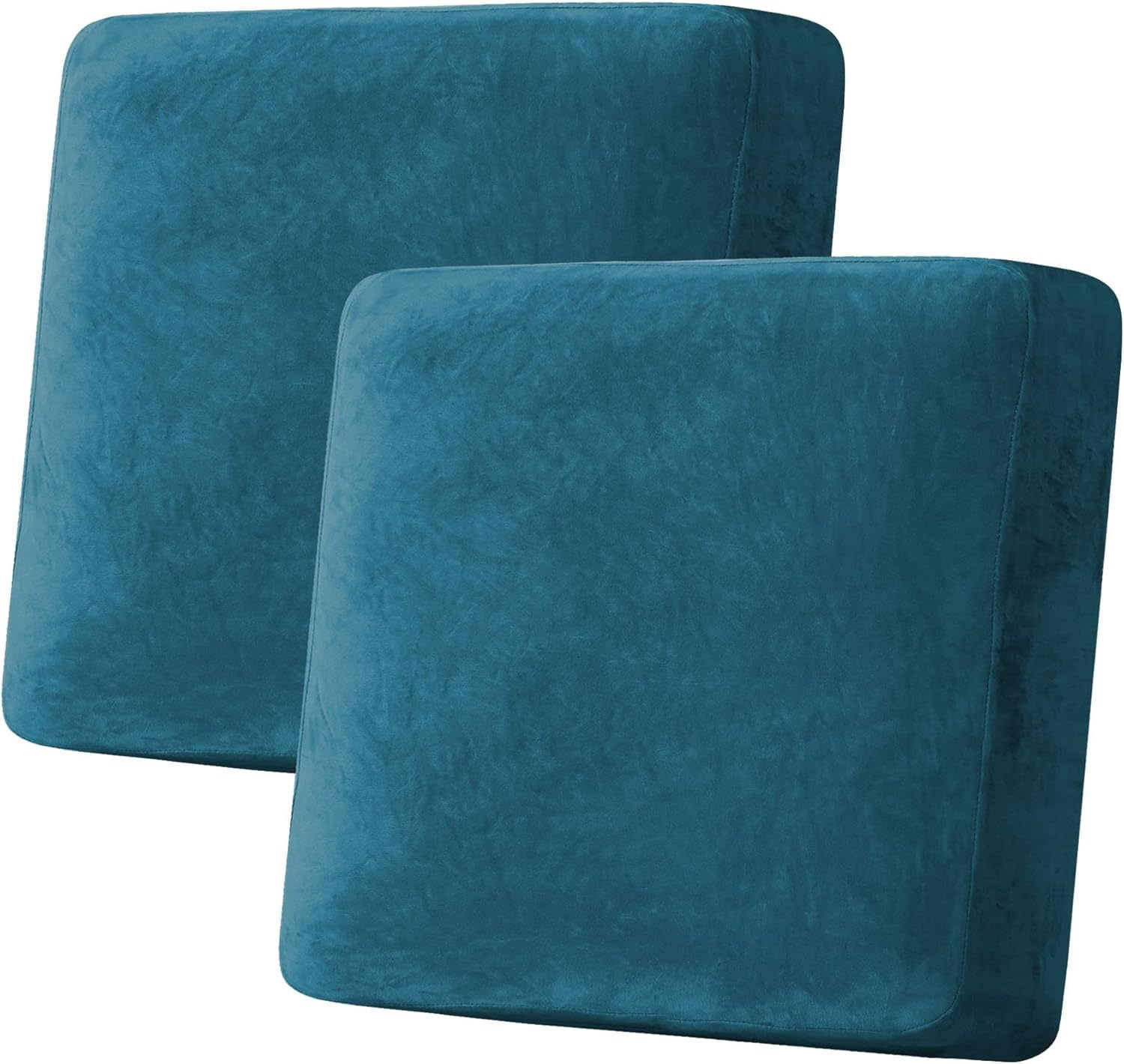 Velvet Stretch Couch Cushion Cover Plush Cushion Slipcover for Chair Sofa Cushion Furniture Protector Seat Cushion Sofa Cover Set of 3