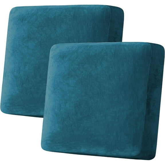 Velvet Stretch Couch Cushion Cover Plush Cushion Slipcover for Chair Sofa Cushion Furniture Protector Seat Cushion Sofa Cover Set of 2