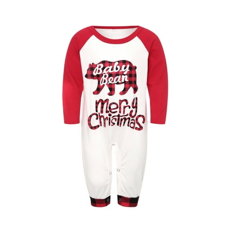 

Spring hue Matching Family Pajamas Sets Christmas PJ s Letter Print O-Neck Long Sleeve Blouse Tops Plaid Pants
