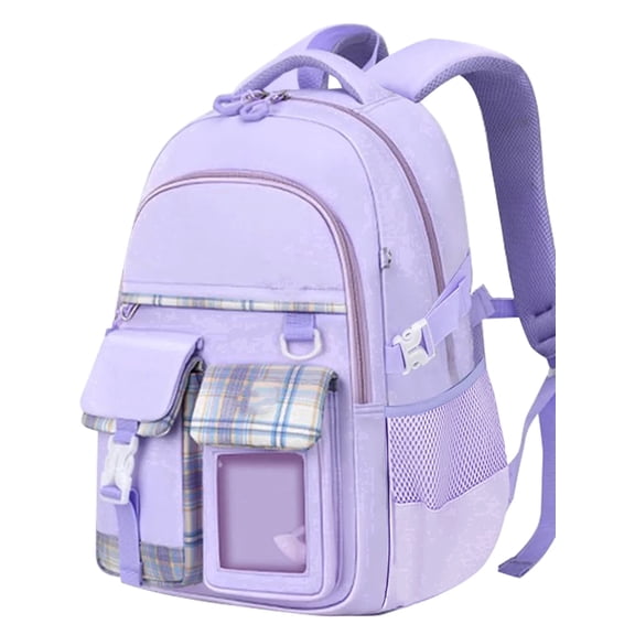 Gmdisc School Backpack for Kids Teens Girls Cute Girlish Middle High School Bookbag Large Capacity Lightweight Daypack for College Students Gifts, Purple