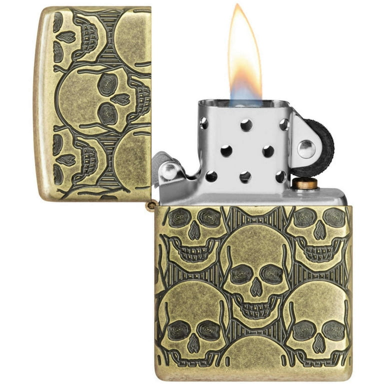 Zippo 46302 Cackling Cranium Design Metal Windproof Pocket Lighter