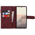 thumbnail image 6 of Google Pixel 6 Phone Case Wallet for Women Men with Crossbody Strap Lanyard,Google Pixel 6 Wallet Case with Card Holer,Zipper Pocket PU Leather Phone Case for Pixel 6, 6.4 Inch, Burgundy, 6 of 18