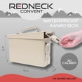 thumbnail image 2 of Redneck Convent Waterproof Ammo Box - .30 Caliber Large Ammunition Cases and Holders Storage Container with Flip Top, Tan, 2 of 7