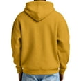 thumbnail image 4 of LNZGNM 1/4 Zip Pullover Men Waffle Solid Big and Tall Sweatshirts 1/4 Zipper Long Sleeve Drawstring Shirts with Pockets Athletic Outdoor Pullover,Yellow M, 4 of 7