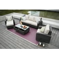 thumbnail image 3 of Outdoor Wicker Furniture Set 5-Piece Patio Garden Sectional Sofa Set with Cushions and Storage - Brown, 3 of 6