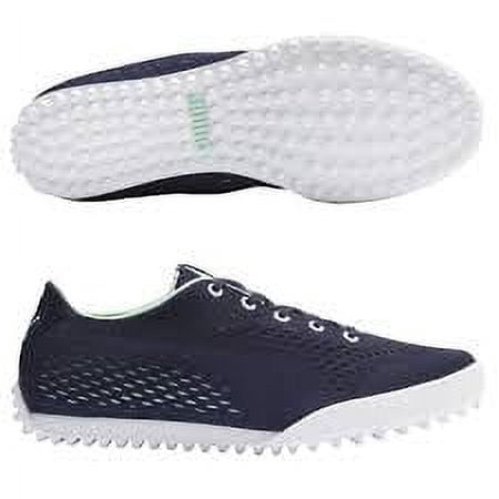 NEW Womens PUMA Monolite Cat EM Spikeless Golf Shoes Peacoat/Mist Green 7 M